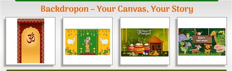 Backdropon Weaved Coconut Leaf with Cows and GaneshJi Design Backdrop ...