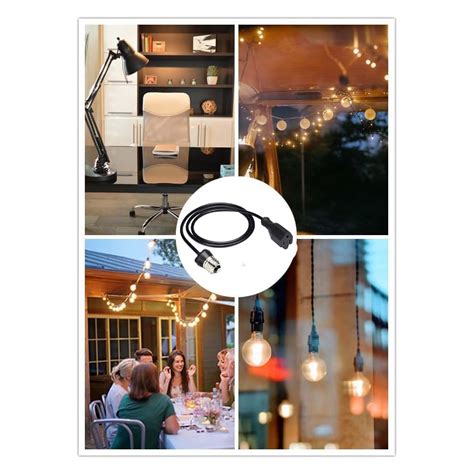 Buy 3 Outlet 1250W Light Socket Adapter Extension Cord 39.37, Convert ...