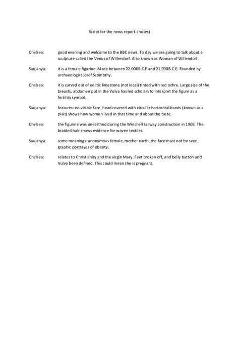 Image result for Example of News Report Script