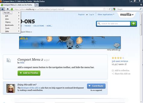 Image result for Firefox Bar Menu Display
