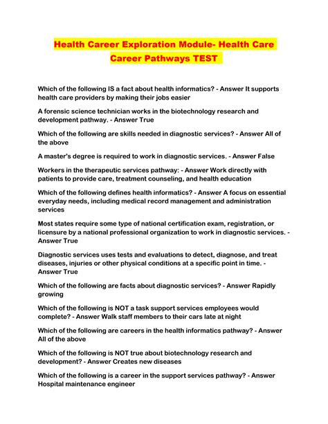 Career Pathways Test