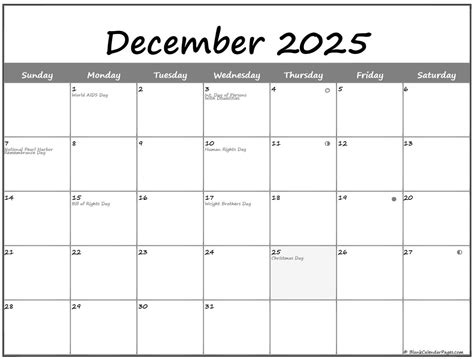 December 2025 Lunar Calendar | Moon Phase Calendar