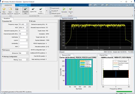 5G Waveform Tutorial 的图像结果
