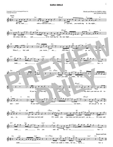 Sarah Smiles Lyrics Hall