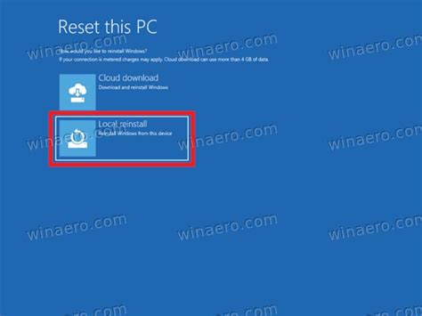 Image result for Reset This PC Local Reinstall