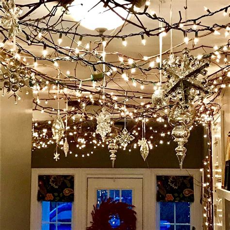 Christmas Decorations Hung From Ceiling