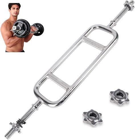 Marshal Fitness Triceps Bar Threaded Solid Chrome Triceps Hammer Curl ...