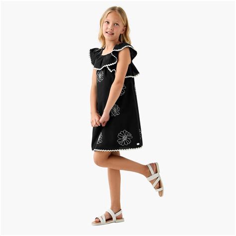 Buy Juniors Eligo Floral Embroidered Sleeveless Dress with Ruffles from ...