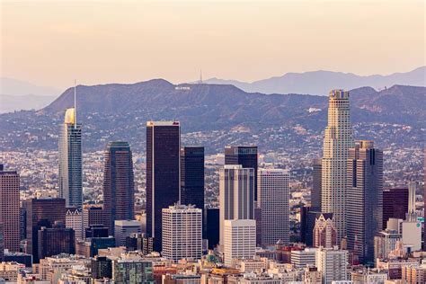 Hollywood Sign Skyline Los Angeles California Skyline Hollywood Sign