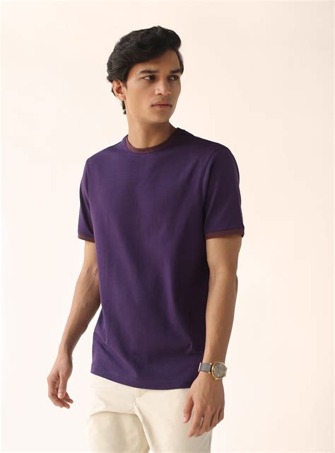 Buy Blackcurrant Persona Crew | Casual Violet Crewneck for Men Online ...