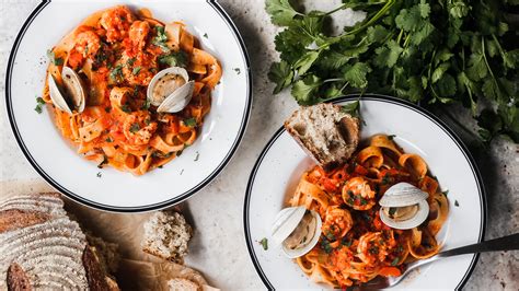 Spicy Seafood Tagliatelle Pasta – Fig & Olive Platter