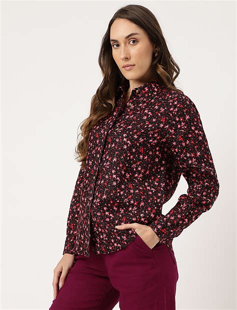Buy Linen Floral Printed Regular Fit Shirt at Marks & Spencer