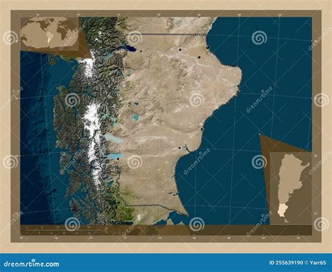 Santa Cruz, Argentina. Low-res Satellite. Major Cities Stock ...