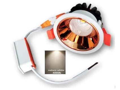 RADIANT LED 12 Watts White Body Rose Gold Finish LED Ceiling COB Spot ...