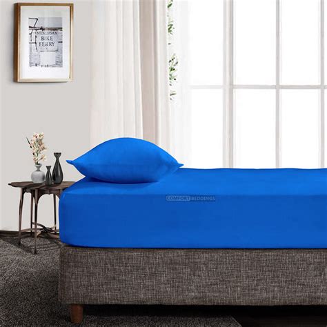 Royal Blue Fitted Sheet - King, Queen Sizes — comfortbeddings-usa