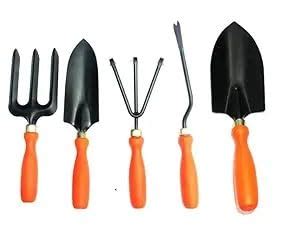 Gardening Set | Pack of 5 pcs | Includes Shovel, Trowel, Weeder, Fork ...