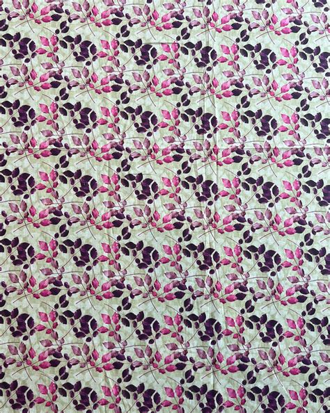 Leaf Printed Cotton Fabric – Lavanya India