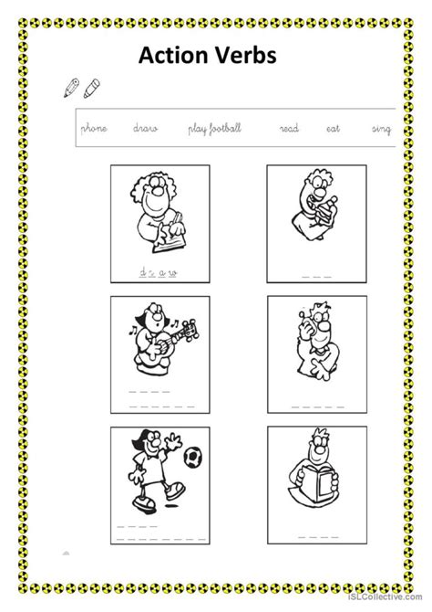 Verbs Worksheet for Kids 的图像结果