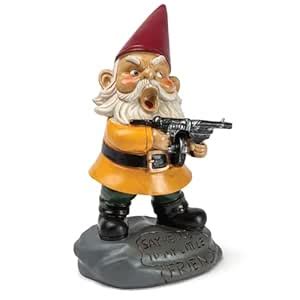 BigMouth Inc Angry Little Gnome, Angry Gnome Statue, 9.5 Inches Tall ...