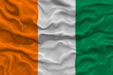 Premium Photo | National flag of cote d'ivoire background with flag of ...