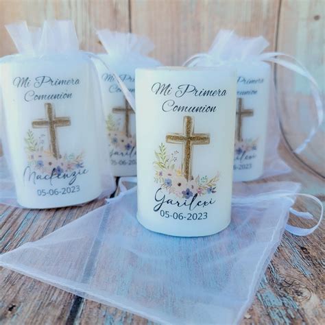 First Communion Favors/personalized Candles/handmade Favors/communion ...