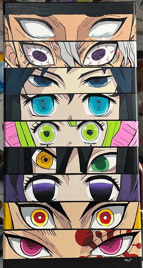 Buy Hashira Eyes Acrylic Painting Online in India - Etsy