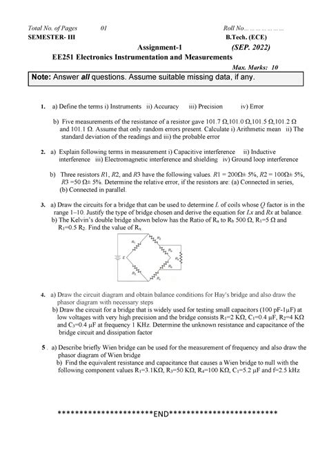 Assignment 1 Ques 2022 - Total No. of Pages 01 Roll No ...