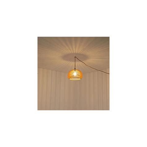 Buy Plug in Pendant Light Hanging Lights with15ft Hemp Rope Cord E26 ...