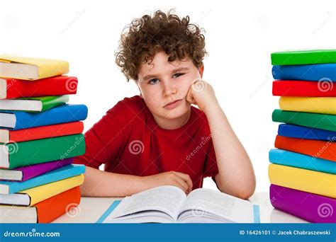 Kid doing homework stock image. Image of examination - 16426101