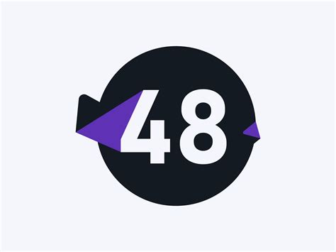 48 Number logo icon design vector image. Number logo icon design vector ...