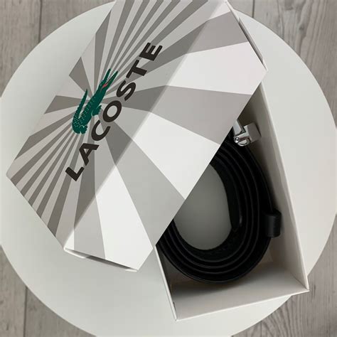 Мужской ремень Lacoste Лакоста для джинсов, кожаный пояс из натуральной ...