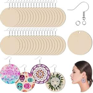 Rise N Sine Pine Wood Blank MDF Cutouts (1 Inch, 2.5mm, 50 Pcs ...