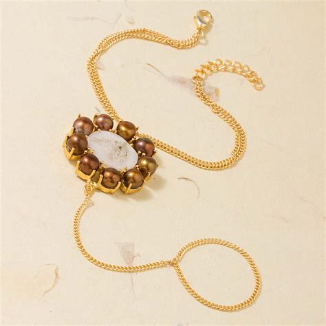 Floral Slave Bracelet In Gold Tone – VOYLLA