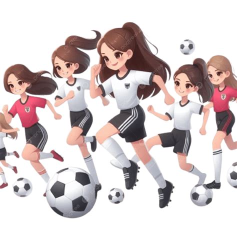 Girls Football Cartoon 的图像结果