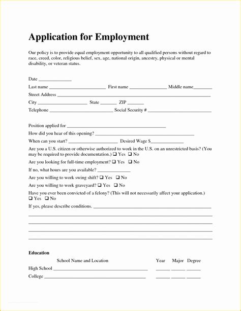 Free Application Template Of Printable Sample Rental Application ...