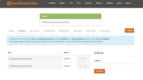 Image result for API Key for OpenWeatherMap Example