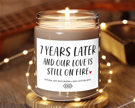 7th Anniversary Gift for Him or Her 7 Year Anniversary Soy - Etsy