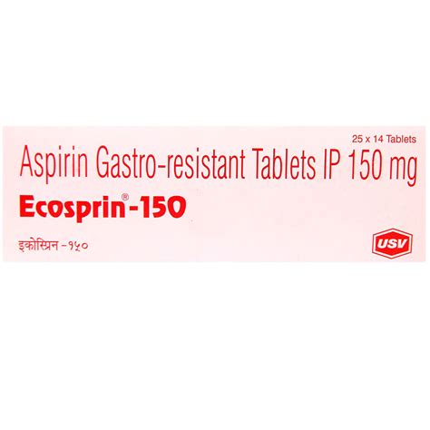 Ecosprin-150 Tablet | Uses, Side Effects, Price | Apollo Pharmacy