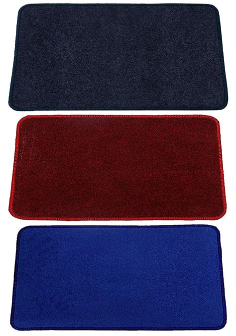 Kuber Industries Microfiber Anti Slip 3 Pieces Door Mat 22"x14", Grey ...