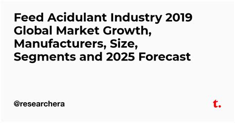 Feed Acidulant Industry 2019 Global Market Growth, Manufacturers, Size ...