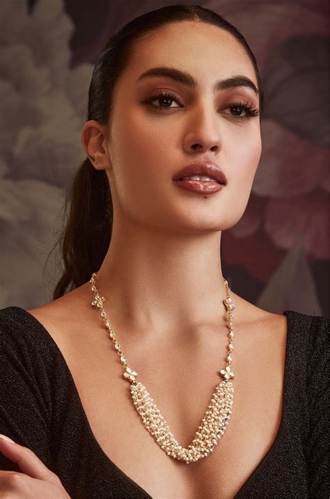 Ganaya Gold Polki Pearl Necklace – Paisley Pop Shop