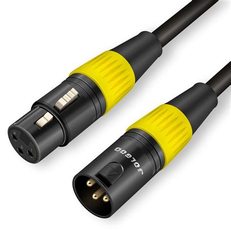 XLR Cable, XLR Male to XLR Female Balanced 3 PIN XLR Microphone Cable ...