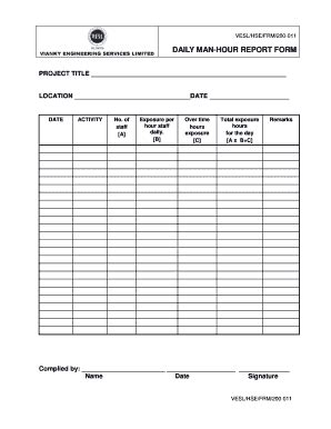 Safe Man Hours Format Excel - Fill Online, Printable, Fillable, Blank ...
