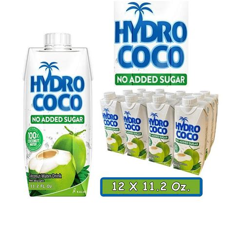 HYDRO COCO 100% Coconut Water NO ADDED SUGAR NO Preservative Fat free ...