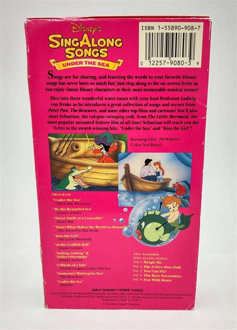 Under The Sea Disneys Sing Along Songs Volume 6 Vhs Walt Disney Porn ...