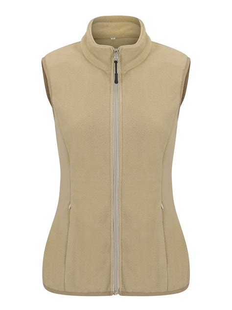 LELINTA Women Fleece Vest Ultra Soft Sleeveless Classic Fit Full Zip up ...