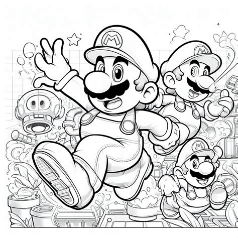 "Mario Bros Coloring Sheet at gancamilablog Blog