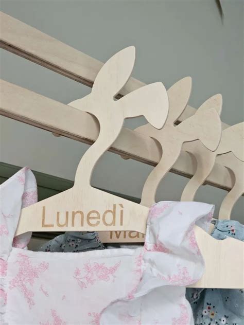 ᐉ Daily Wooden Hangers "Bunny" for Kids - Set of 7 High-Quality ...