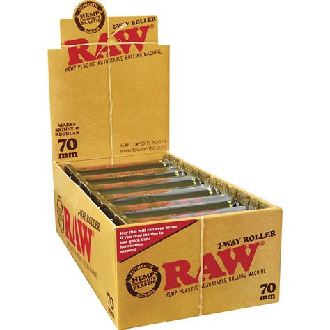 RAW HEMP PLASTIC ADJUSTABLE ROLLING MACHINE 70MM - DISPLAY OF 12