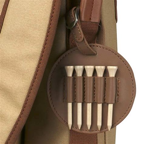 Golf Tee Bag 5 Tee Holes Portable Tee Holder Pu Leather Durable Golf ...